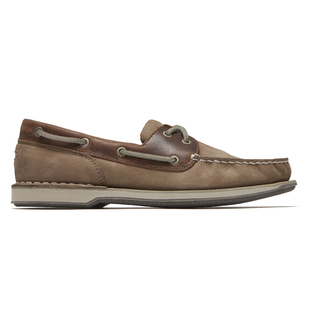 Rockport Mens Perth - Boat Shoes Grey - BIE251038